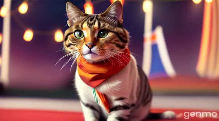 CAT is celebrating Independence Day in Indian falak