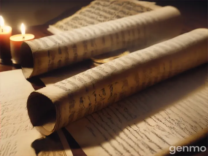 papyrus scrolls