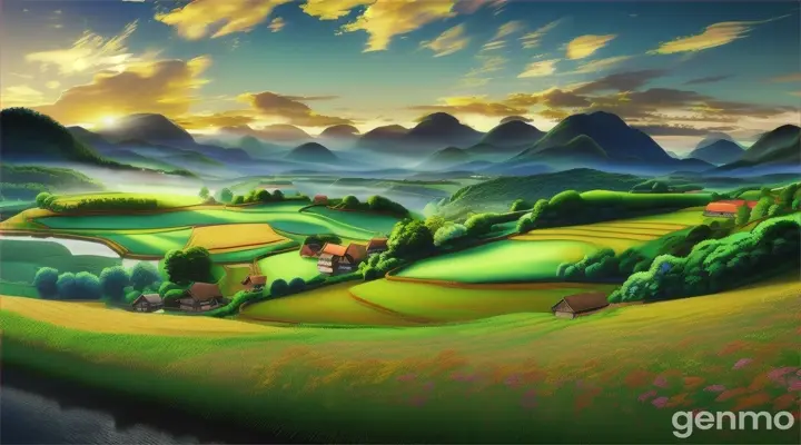 夏日美景。16:9