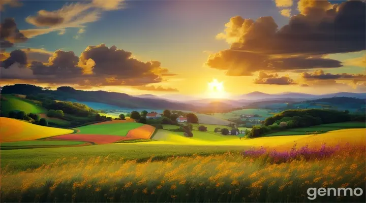 夏日美景。16:9