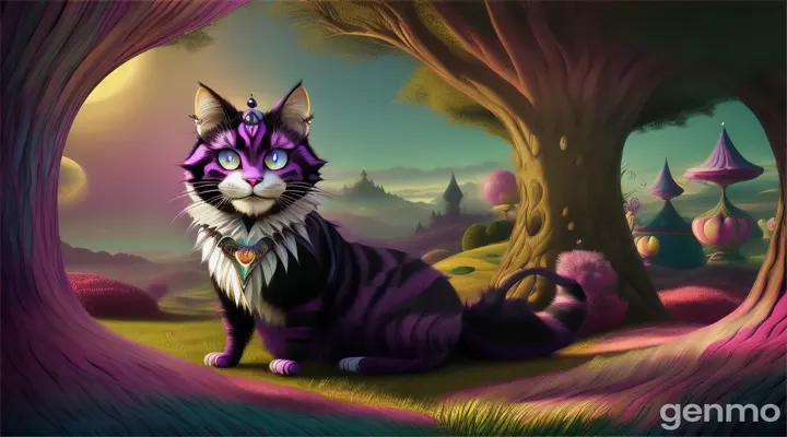 Cheshire cat is in the magic world