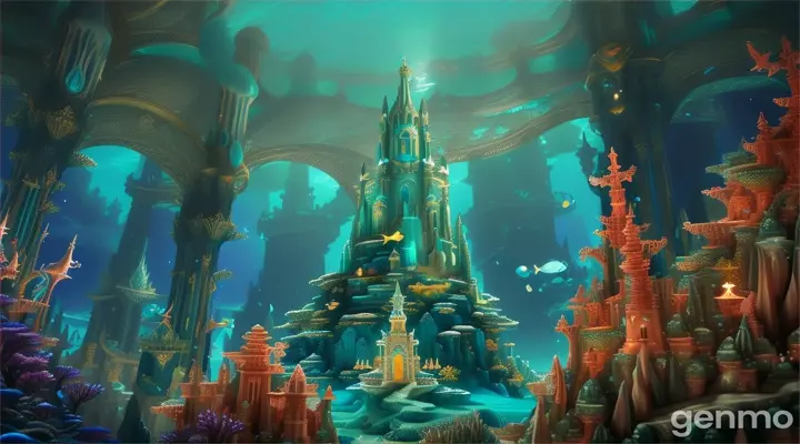 Underwater kingdom of Atlantis