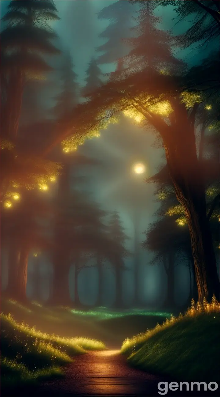 a high quality professional photo of a beautiful (fantasy) forest, glowworms, magical, enchanted, mystical, ethereal, dark, whimsical, fairy tale, glowing, night scene, dreamlike, vibrant colors, surreal, soft focus, atmospheric, fantasy landscape, 4k