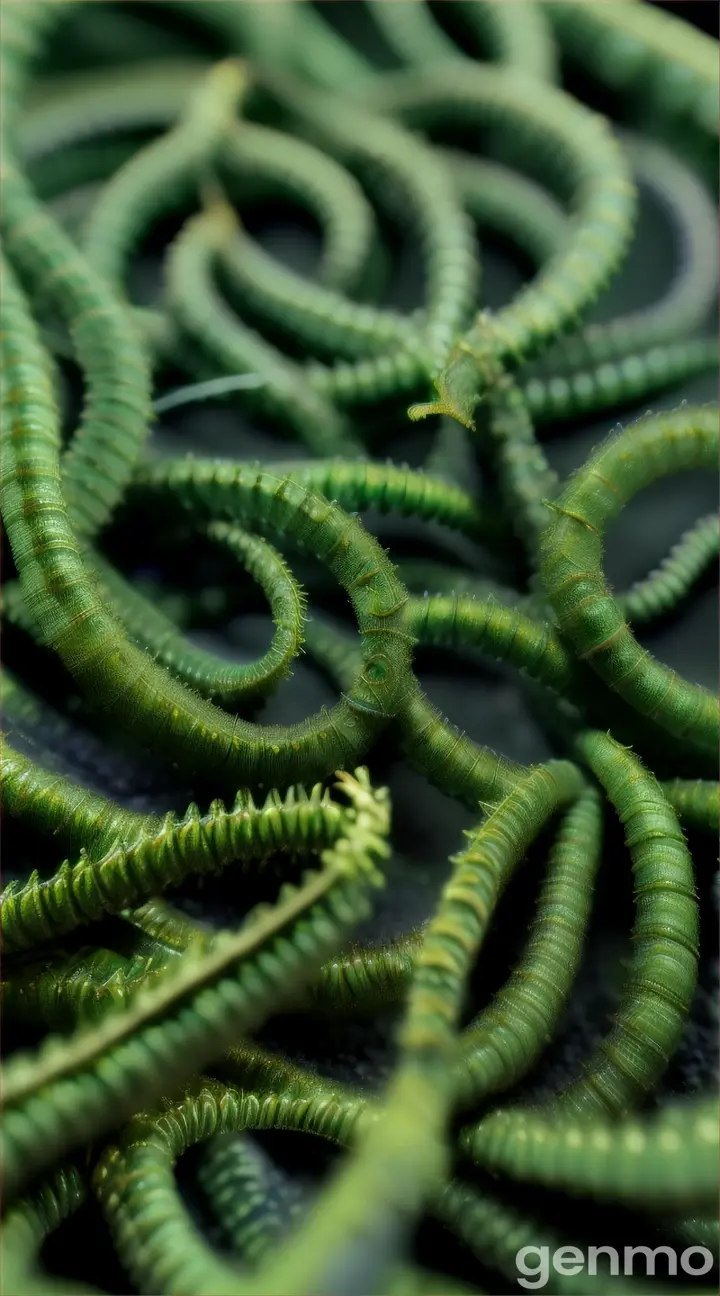 Green tea worms