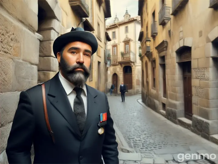 santiago  apostoles can barba negra  caminando 