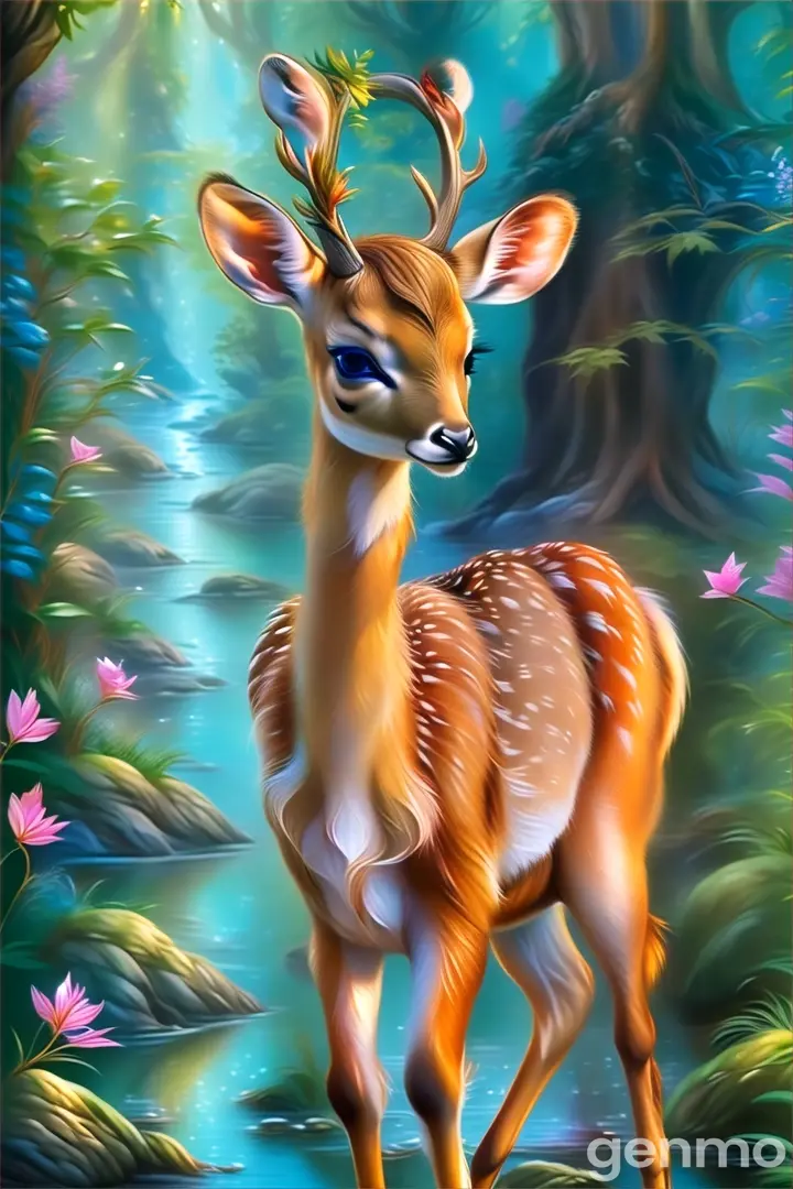 nature, plant, natural environment, deer, organism, painting, mammal, art, fawn, adaptation