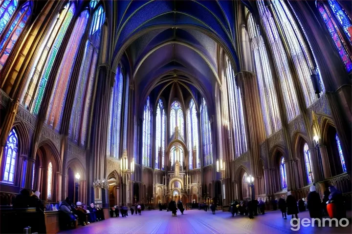 a large cathedral filled with lots of stained glass windows