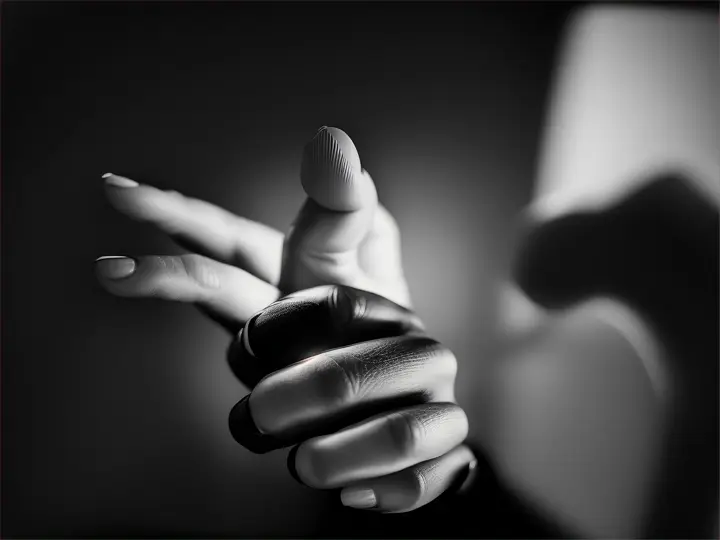 hand, black, flash photography, gesture, finger, black-and-white, thumb, nail, monochrome photography, monochrome