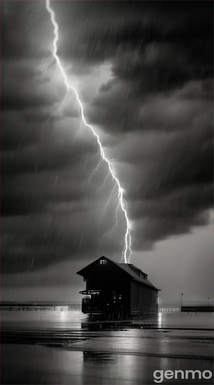 raining ,black backdrop