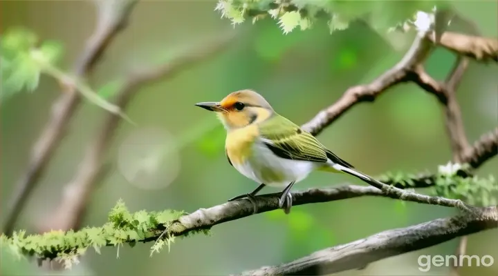 a small bird perched on a tree branch