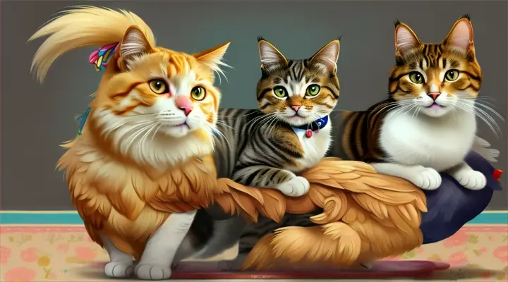 cat sits on the dog sits on the chiken