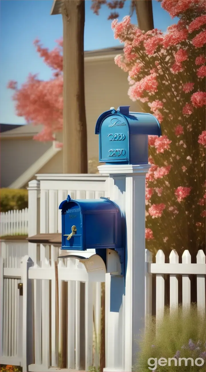 Mailbox in front of the house