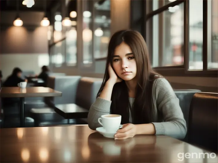 Woman seating alone