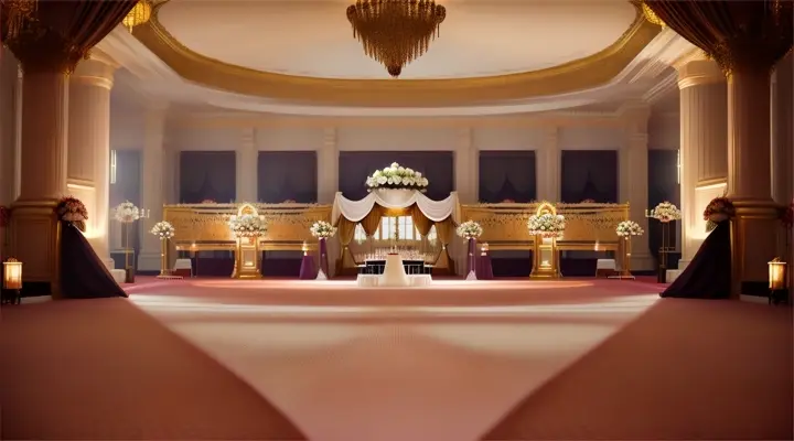 Mujeres en una Boda que se celebra en un salón de celebraciones 