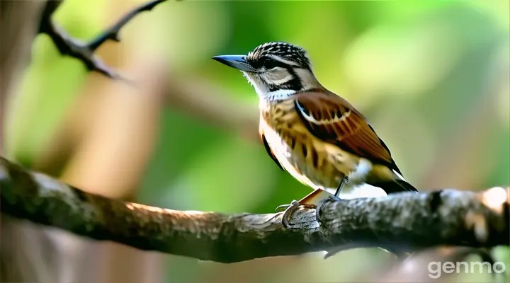 a small bird perched on a tree branch