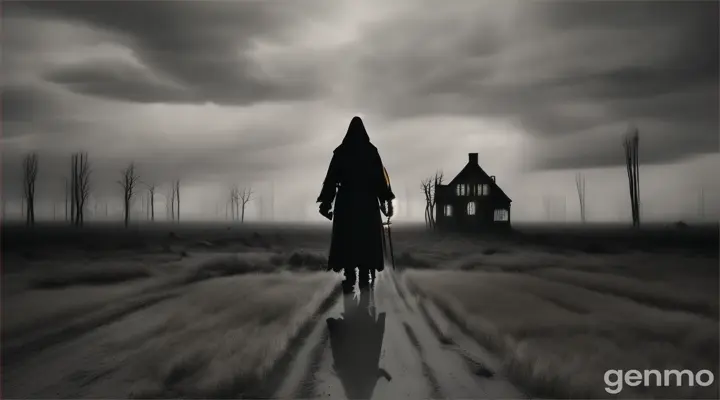 **Death and Fear Dominate**: The final image shows a world where the fear of death is omnipresent. The landscape is bleak and lifeless, with ghostly figures and witches constantly on the prowl. The atmosphere is suffocating, with an overwhelming sense of doom and terror hanging in the air.