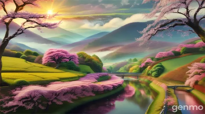 春天美景。16：9