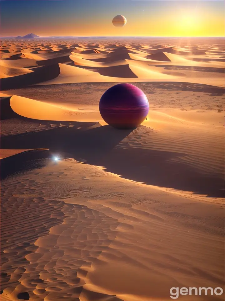 an image of a planet in the desert