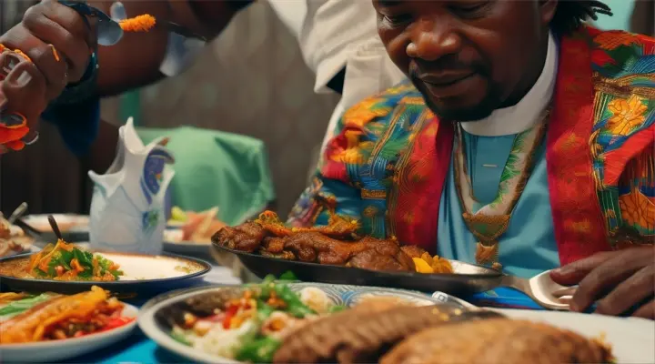 African pastor Guam food on the table