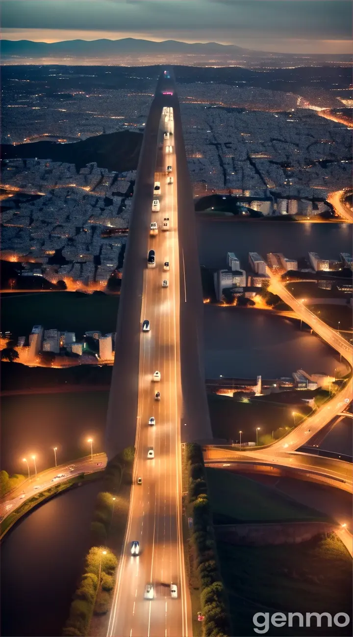 cidade e carros em movimento visto de cima