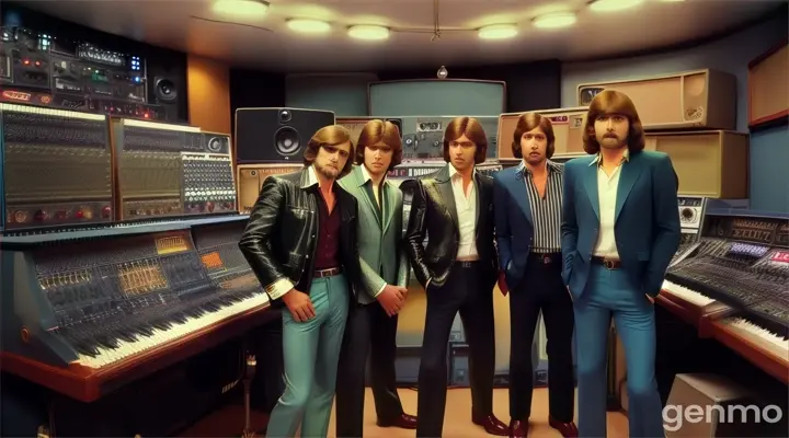 A group of men in the 70s with spring reverb units, terrified that they have become sentient