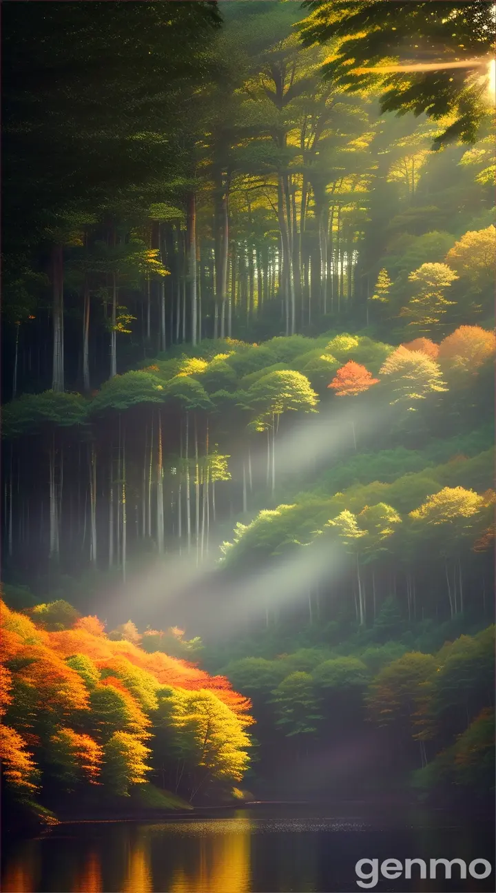 a high quality professional photo of a beautiful forest, nature, serene, peaceful, lush greenery, sunlight filtering through trees, natural beauty, tranquil, outdoor scenery, landscape photography, realistic, wide shot, nature image, bokeh, 4k, vibrant colors