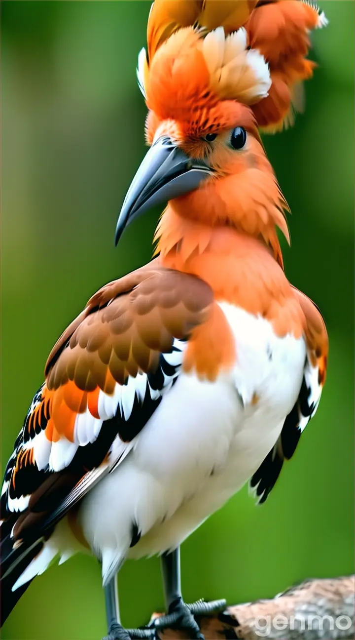 a bird with orange feathers sitting on a branch