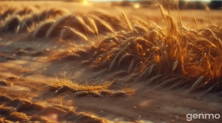 wheat spilled on the ground from the old man's clothes