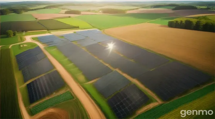 Green energy with solar panel using for farm