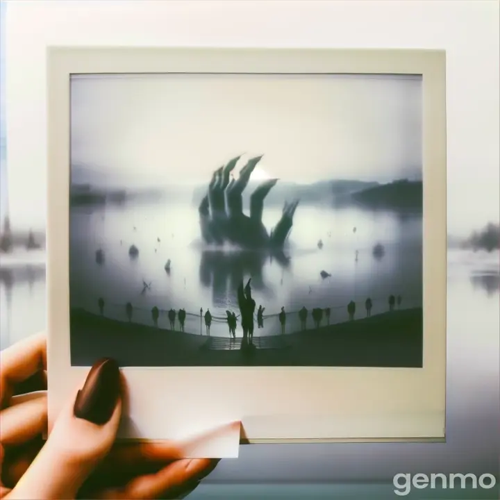 a person holding up a picture of a hand