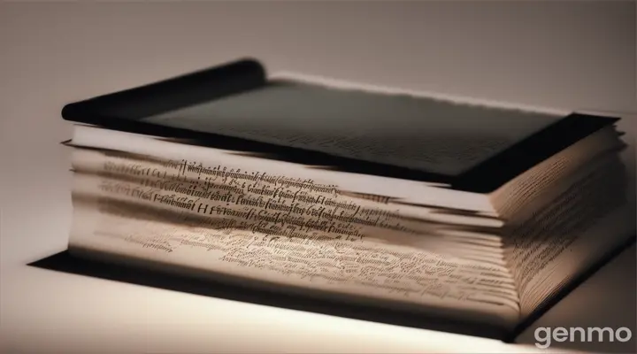 A close-up of the book's pages with eerie, glowing text that reads, "जो पढ़ेगा, वह कभी सो नहीं पाएगा।"**