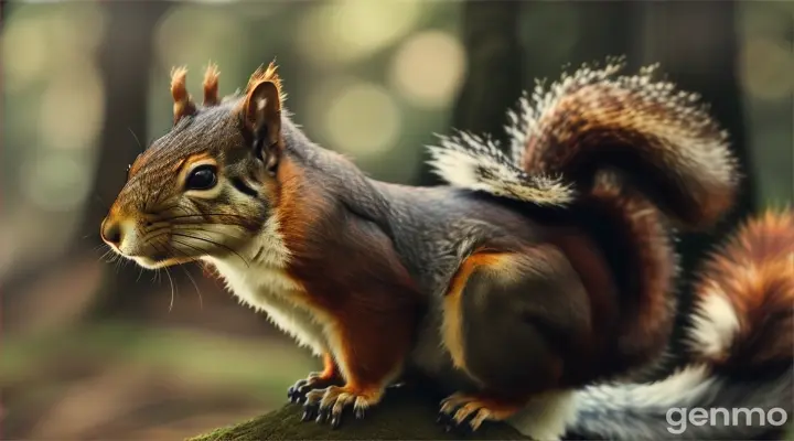 In the forest, deep and wide,  
Lived a squirrel, full of pride.