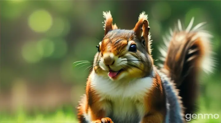 The squirrel smiled and felt so bright,  
For he had done what’s good and right.