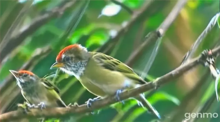 a small bird perched on a tree branch