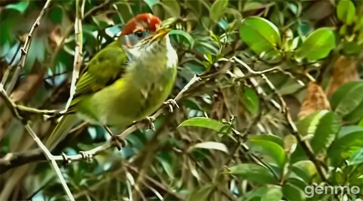 a small bird perched on a tree branch