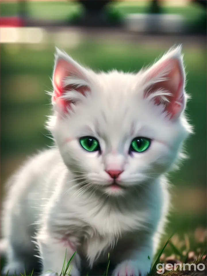 A little white kitten cy