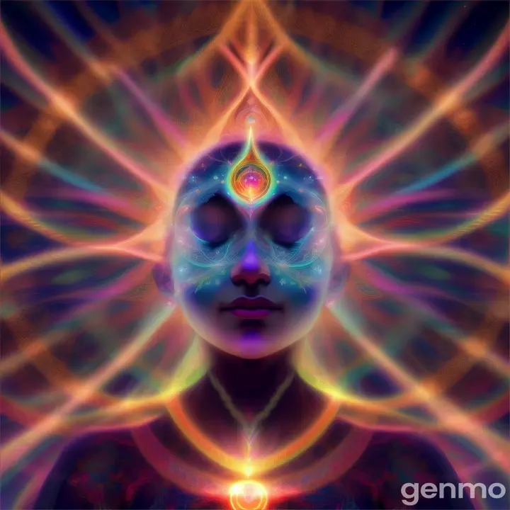 chakra flowing out of human