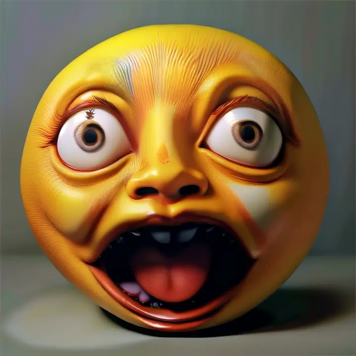 emoji scared and crying, advertising style