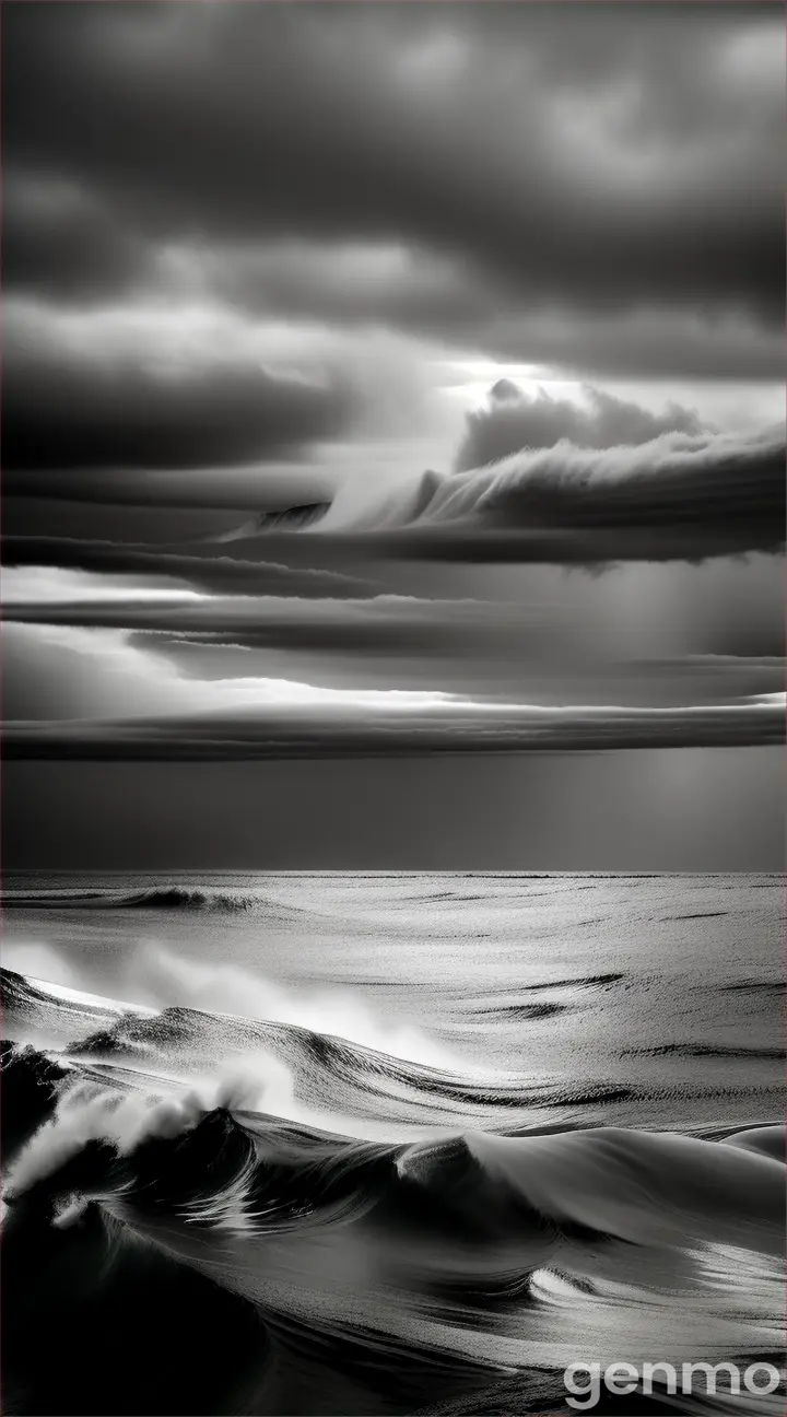 A 3d picture of ocean beyond the imagination in Grey edition 