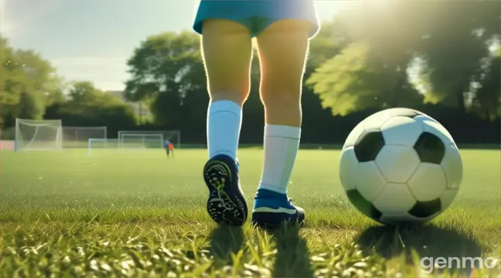 Un vídeo de 3 segundos de un niño pateando una pelota
