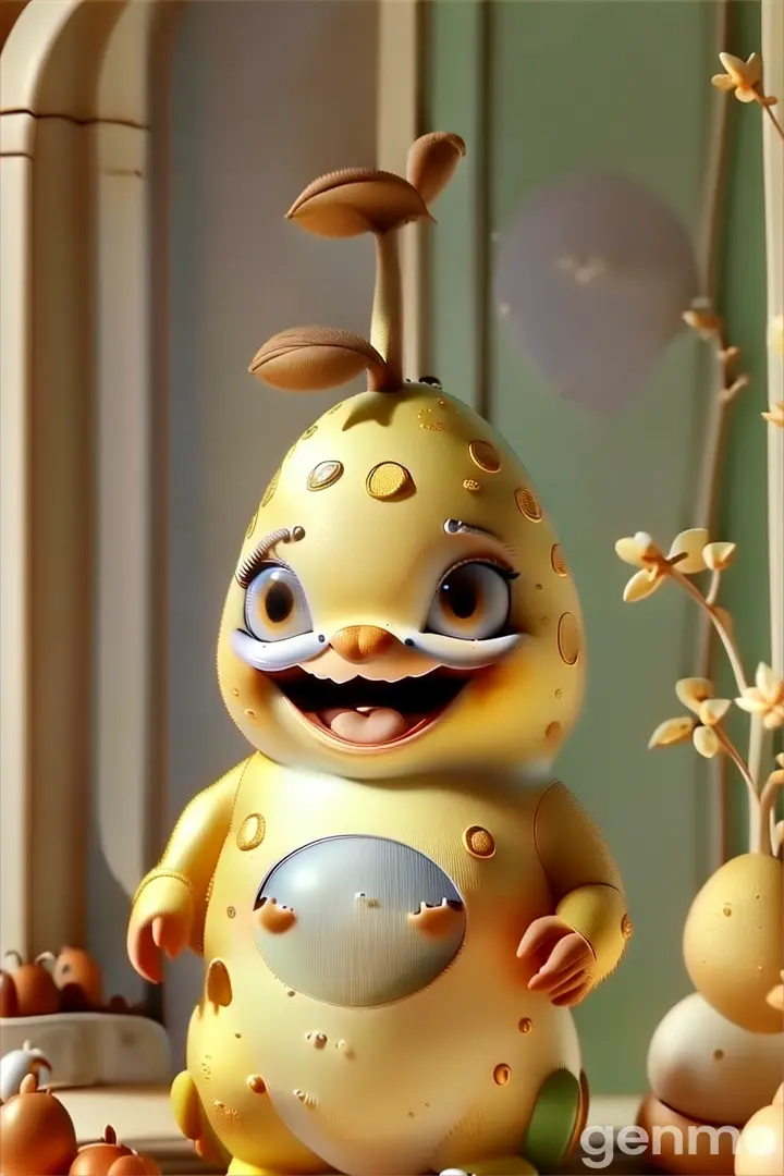 a cartoon character standing in front of some eggs