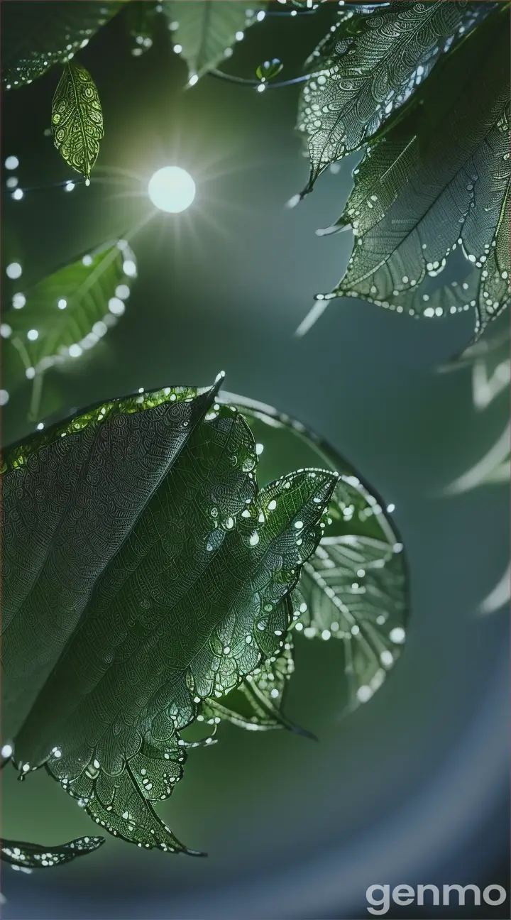 Herb Garden with Moonlit Dew: A meticulously organized herb garden under a clear, moonlit sky, with dew drops glistening on each leaf, representing Virgo’s practical, detail-oriented nature and connection to healing and the earth