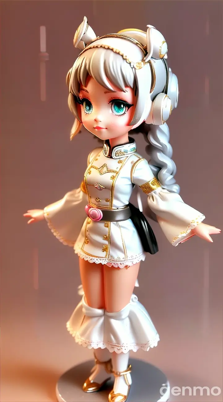 a figurine of a girl in a white dress