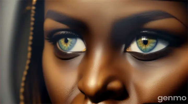 Dark black African Mona Lisa.