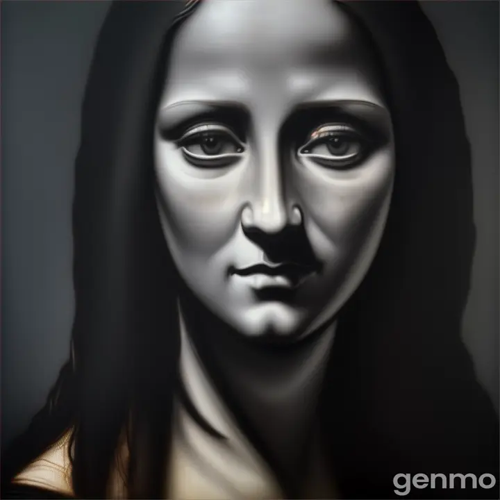 Dark black Mona Lisa.