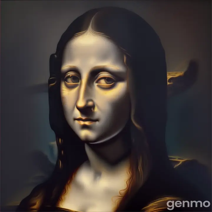 Dark black Mona Lisa.