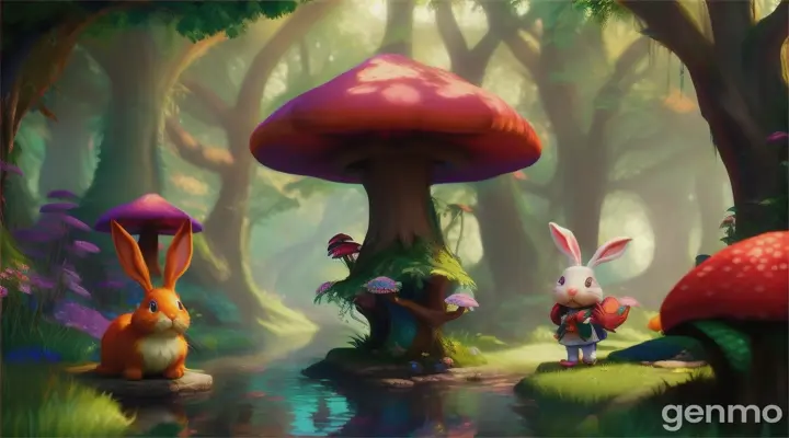 Leon and Bunny decide to go on an adventure to explore a new part of the forest 3d cartoon