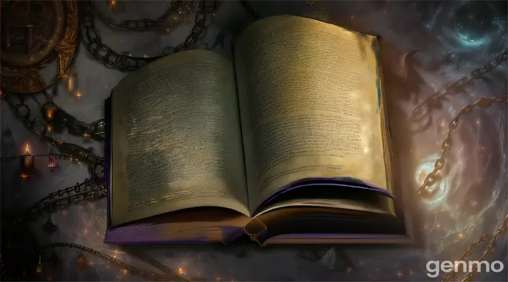 Zoltan's Spirit Trapped:  The scene shows the ancient book closing itself after absorbing Zoltan's spirit. The book is now sealed with glowing chains, and a faint aura of darkness lingers around it. Luna watches cautiously, knowing the danger is not fully gone.  