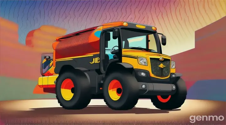 
JCB, JCB, big and bright 2d cartoon 
