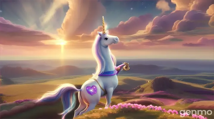 
From that day forward, princess Sofia’s kingdom thrived, and she often looked up at the sky with a smile  knowing that magical adventures awaited just beyond the clouds  And though Lumis  unicorn was no longer by her side, his spirit of wonder and courage lived on in Sofia’s heart, guiding her through every adventure that lay ahead.

3d animation